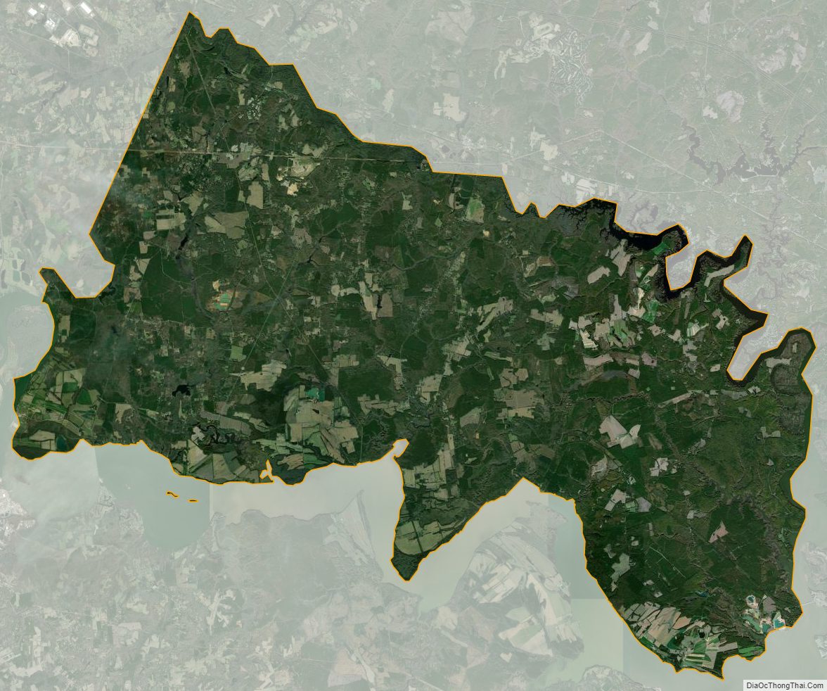 Satellite map of Charles City County, Virginia