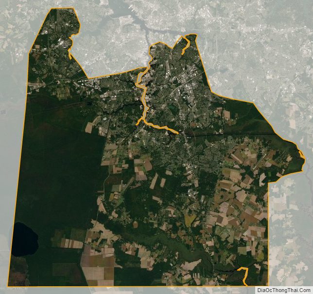 Satellite map of Chesapeake Independent City, Virginia