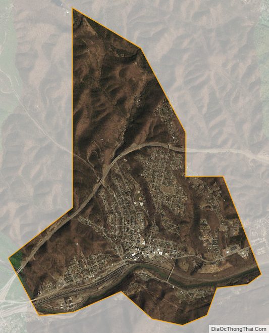 Satellite map of Clifton Forge City Independent City, Virginia