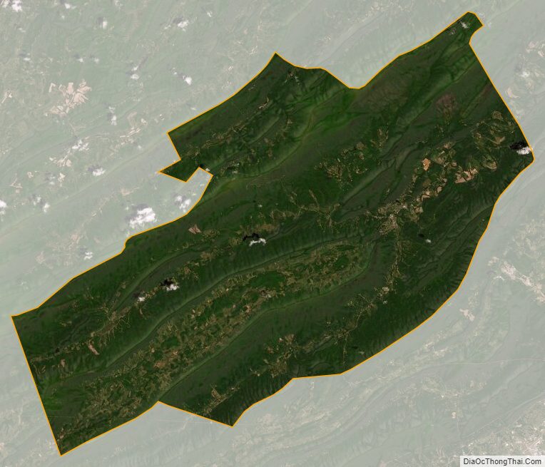 Satellite map of Craig County, Virginia