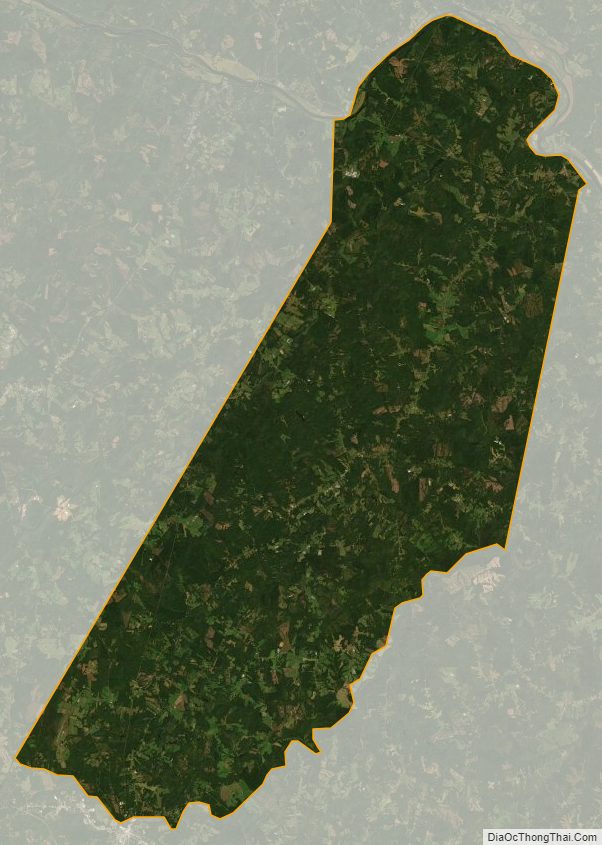 Satellite map of Cumberland County, Virginia