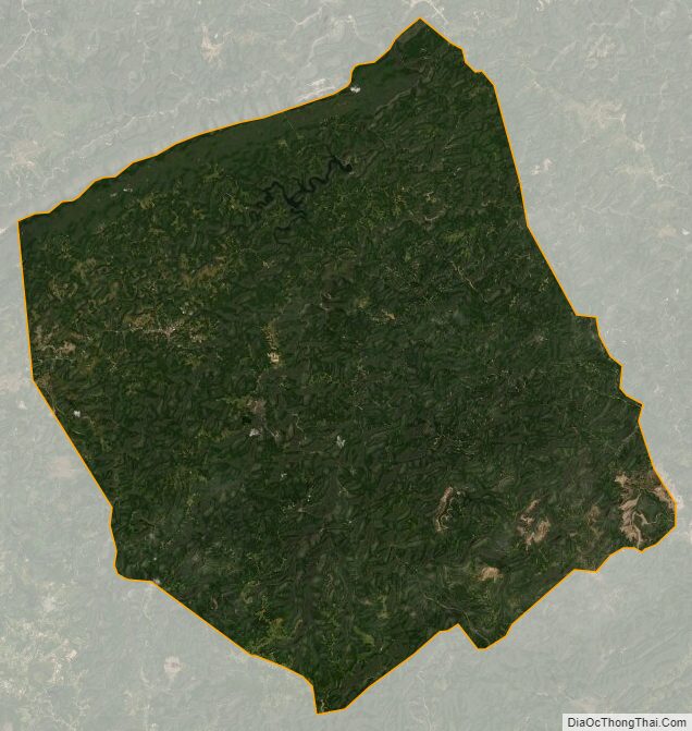 Satellite map of Dickenson County, Virginia
