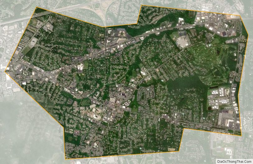 Satellite map of Fairfax City City, Virginia