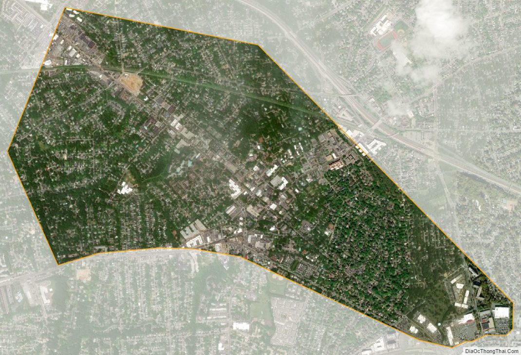 Satellite map of Falls Church Independent City, Virginia