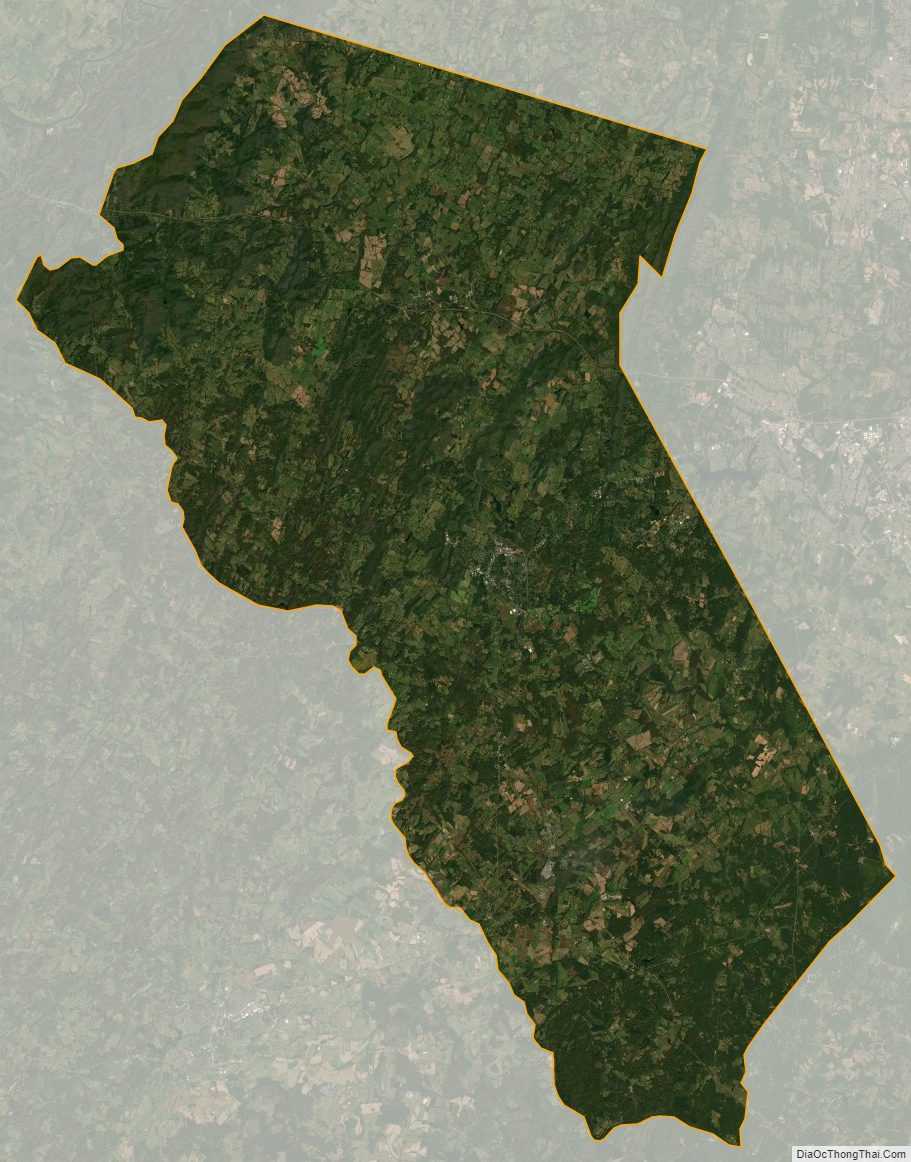 Satellite map of Fauquier County, Virginia