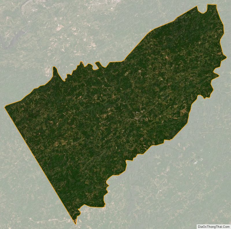 Satellite map of Floyd County, Virginia