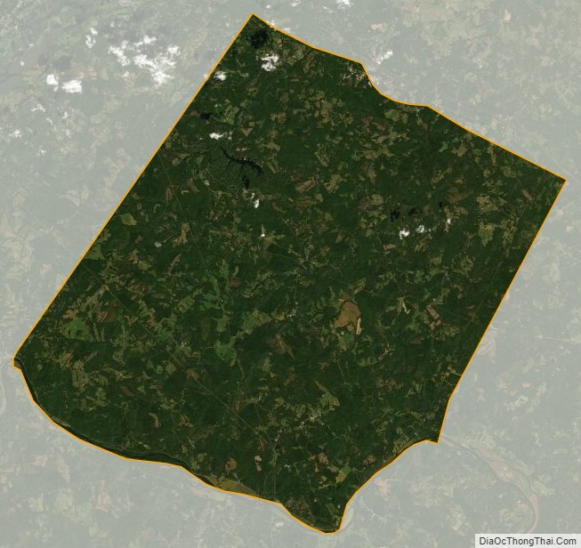 Satellite map of Fluvanna County, Virginia
