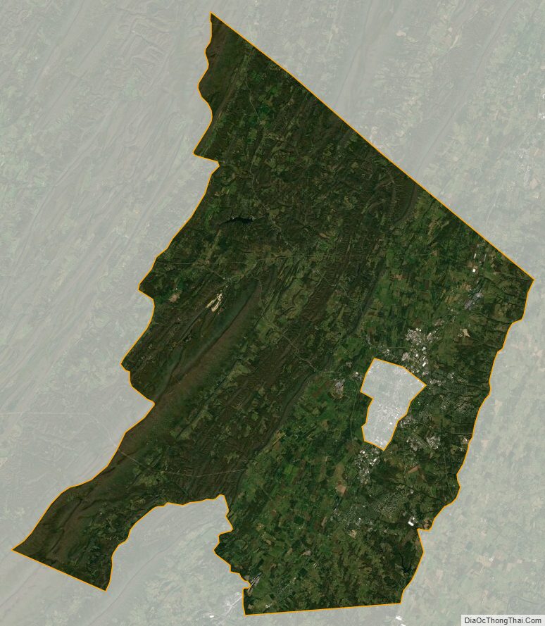 Satellite map of Frederick County, Virginia