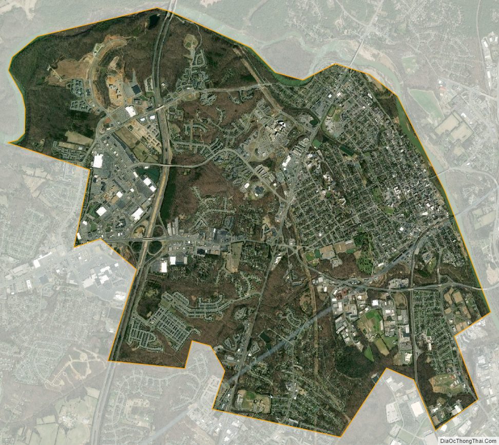 Satellite map of Fredericksburg Independent City, Virginia