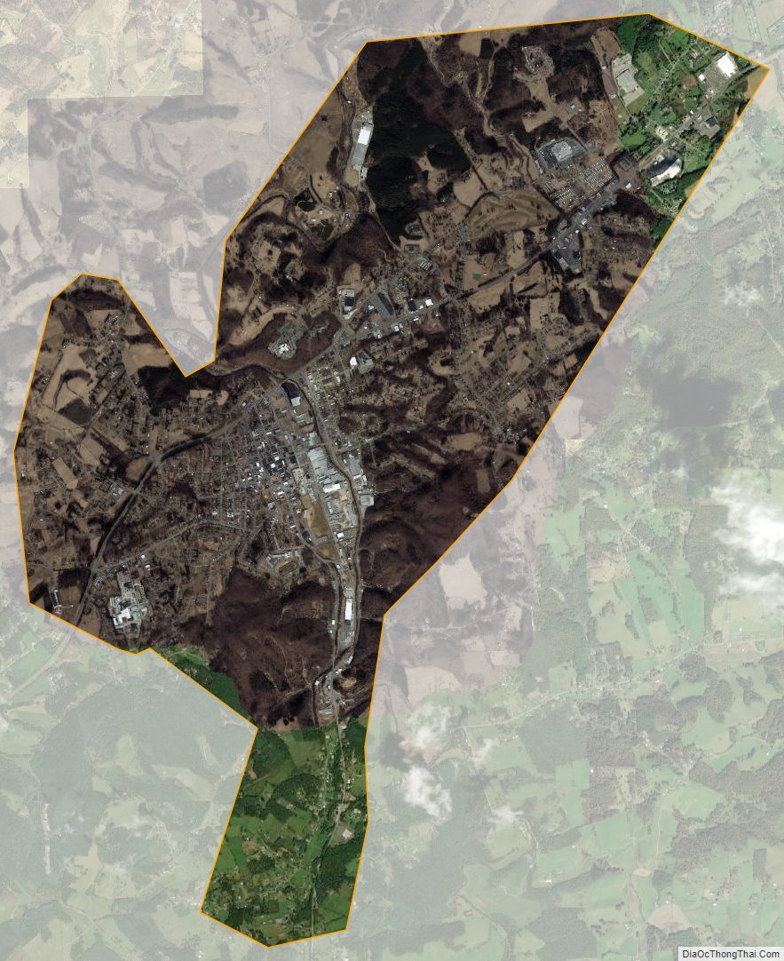 Satellite map of Galax Independent City, Virginia