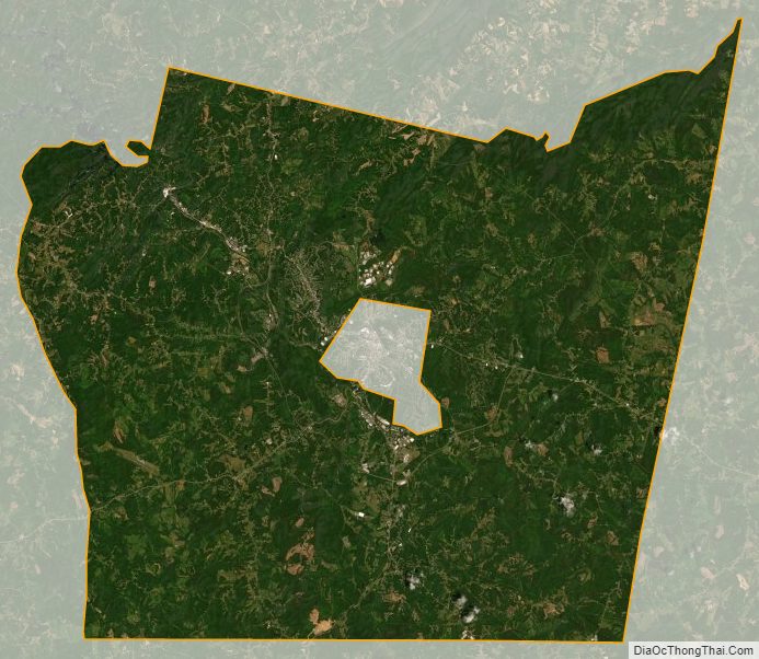 Satellite map of Henry County, Virginia