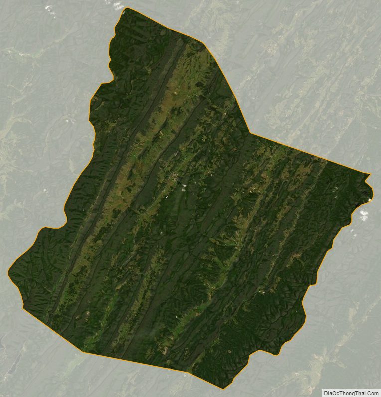 Satellite map of Highland County, Virginia
