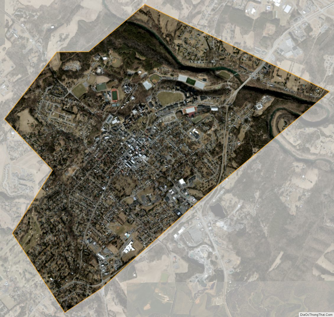 Satellite map of Lexington Independent City, Virginia