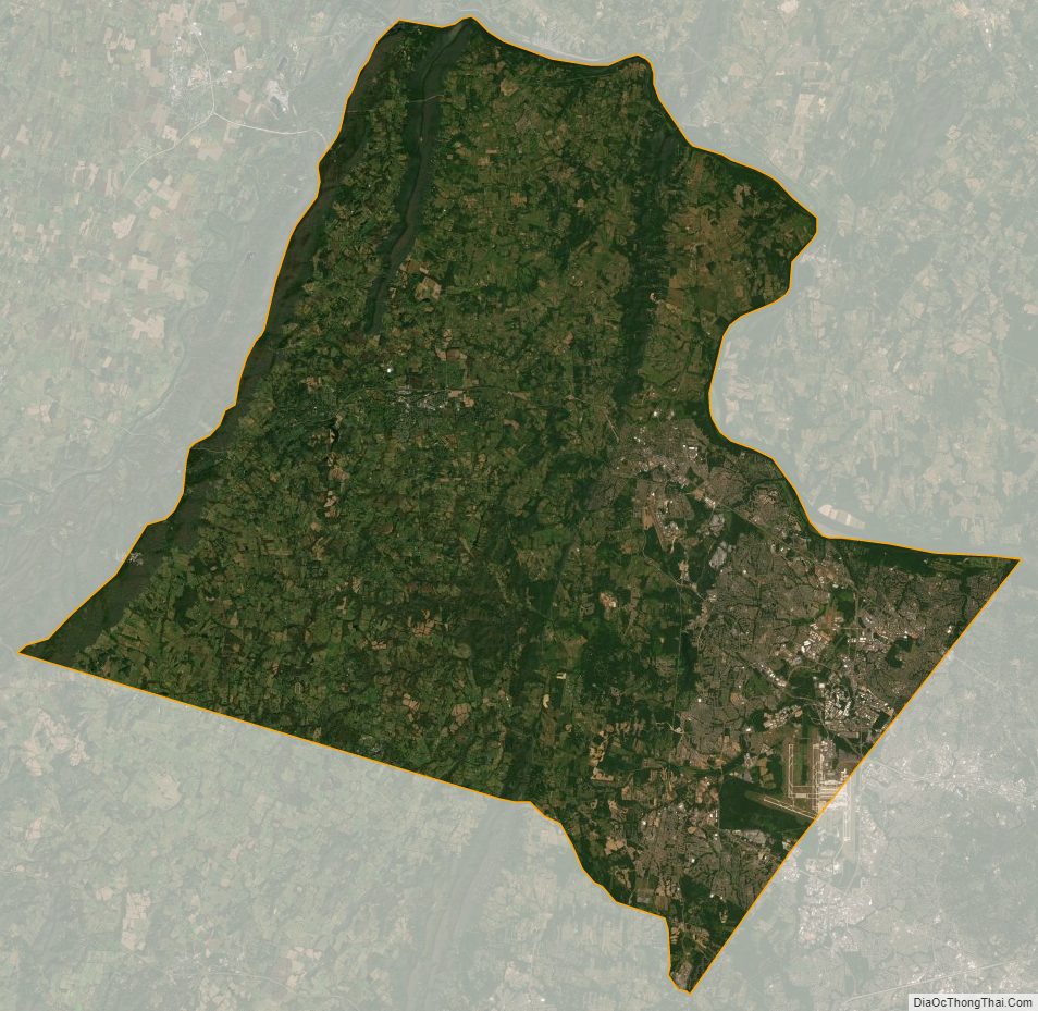 Satellite map of Loudoun County, Virginia