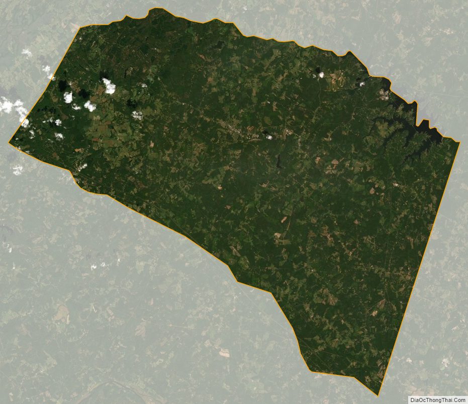 Satellite map of Louisa County, Virginia