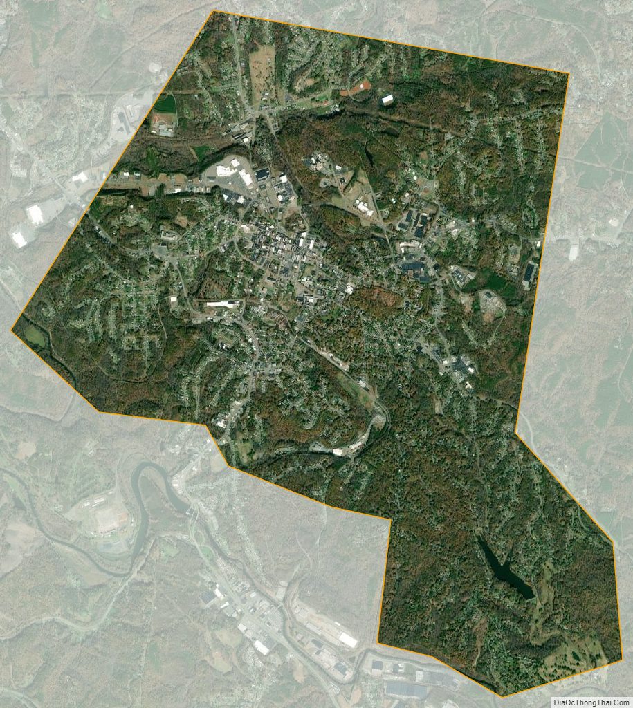 Satellite map of Martinsville Independent City, Virginia
