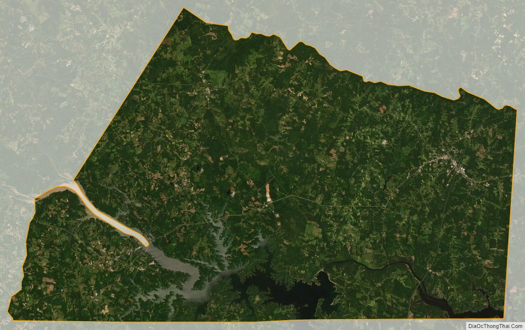 Satellite map of Mecklenburg County, Virginia