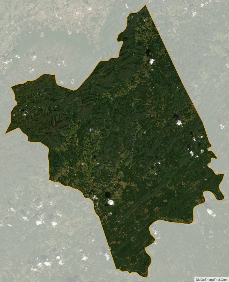 Satellite map of Nelson County, Virginia