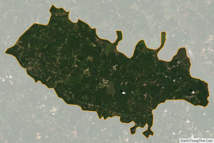 Satellite map of New Kent County, Virginia