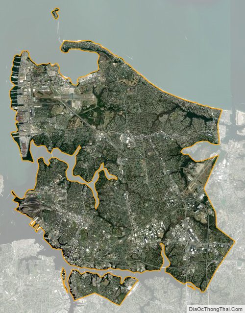 Satellite map of Norfolk Independent City, Virginia
