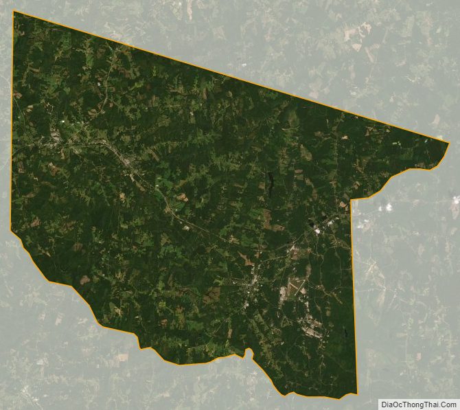 Satellite map of Nottoway County, Virginia