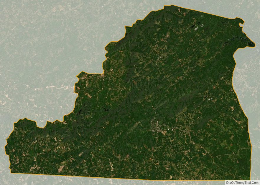 Satellite map of Patrick County, Virginia