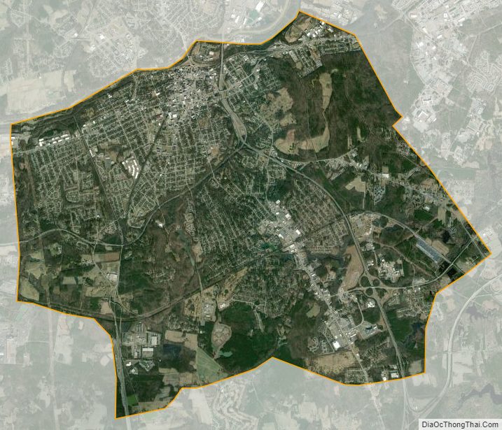 Satellite map of Petersburg Independent City, Virginia