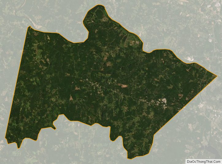 Satellite map of Powhatan County, Virginia