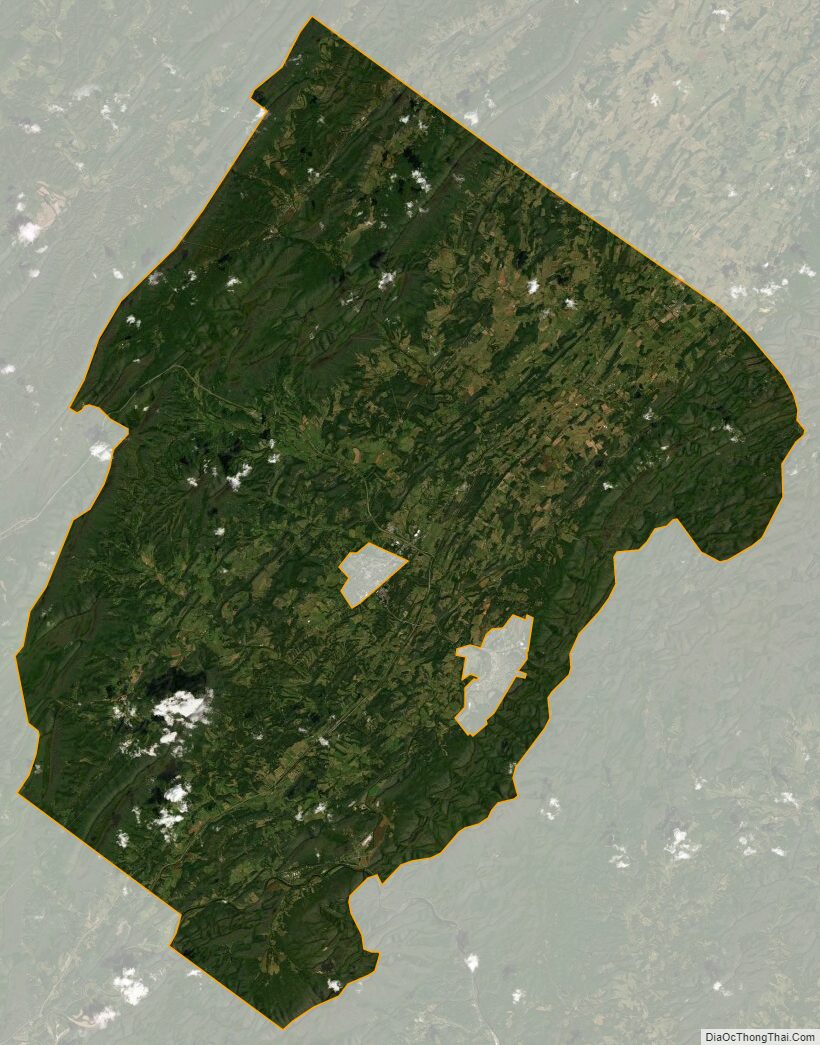 Satellite map of Rockbridge County, Virginia