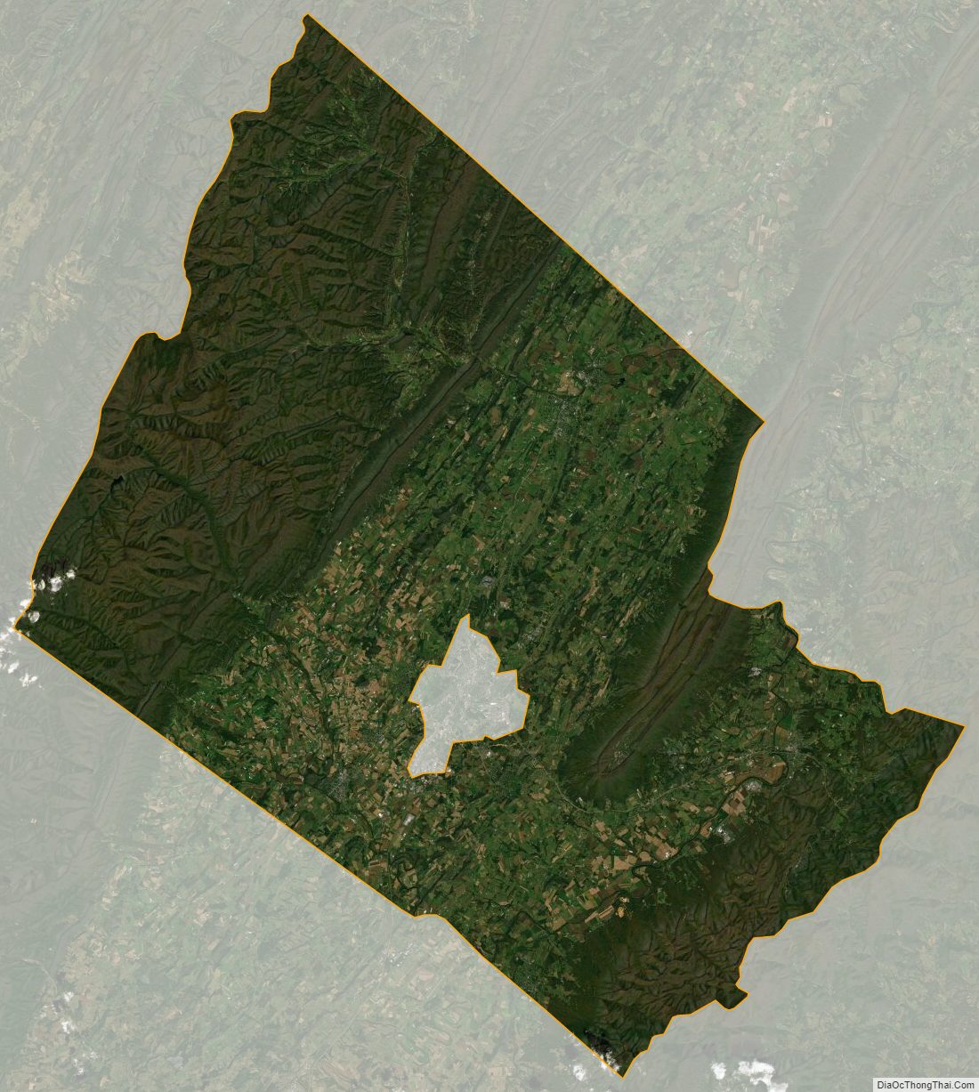 Satellite map of Rockingham County, Virginia