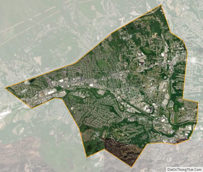 Satellite map of Salem Independent City, Virginia