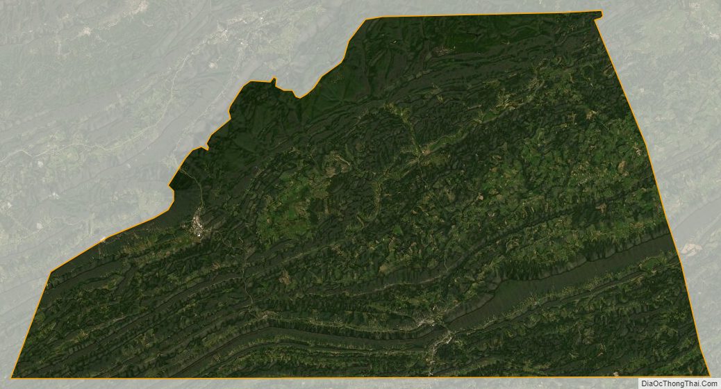 Satellite map of Scott County, Virginia