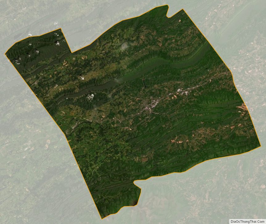 Satellite map of Smyth County, Virginia