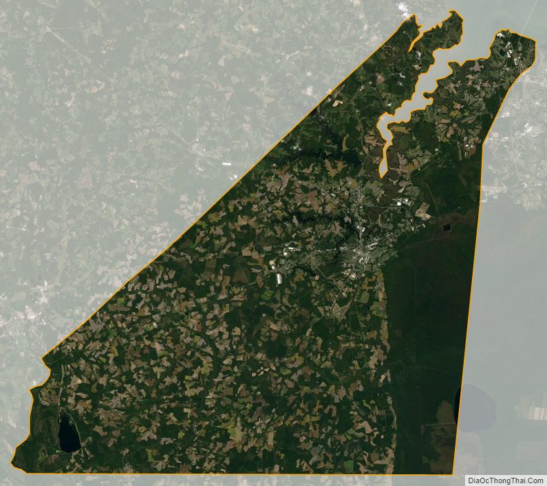 Satellite map of Suffolk Independent City, Virginia