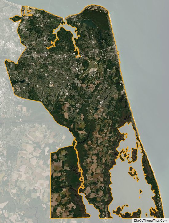 Satellite map of Virginia Beach Independent City, Virginia