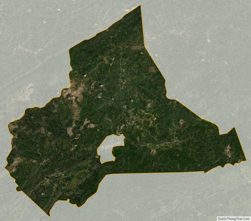 Satellite map of Wise County, Virginia