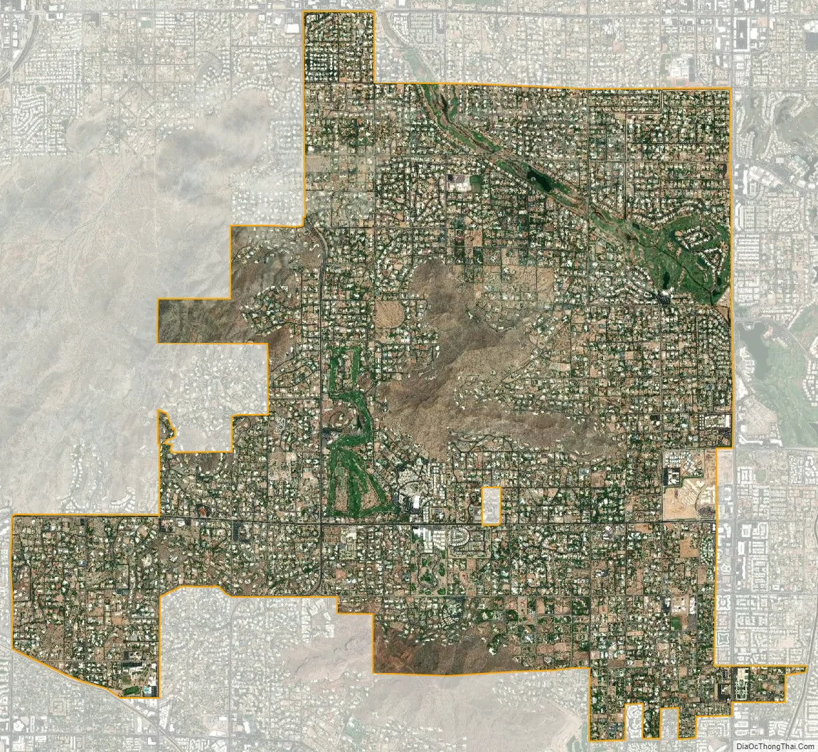Satellite map of Paradise Valley