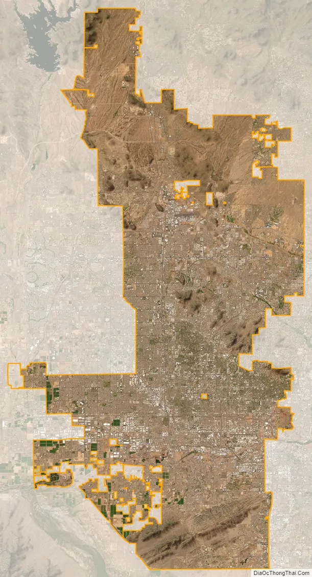 Satellite map of Phoenix