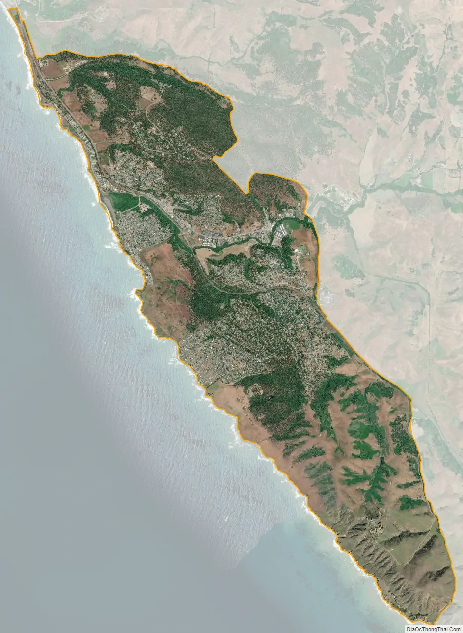 Map of Cambria CDP, California