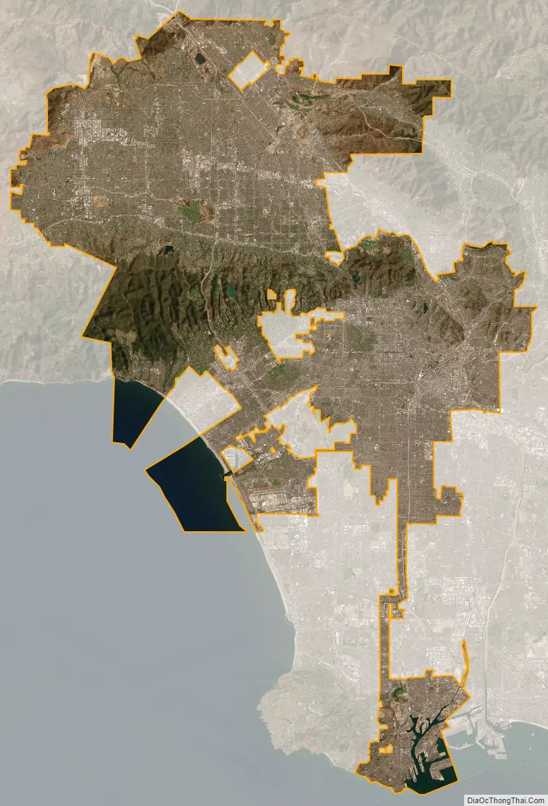 Satellite map of Los Angeles