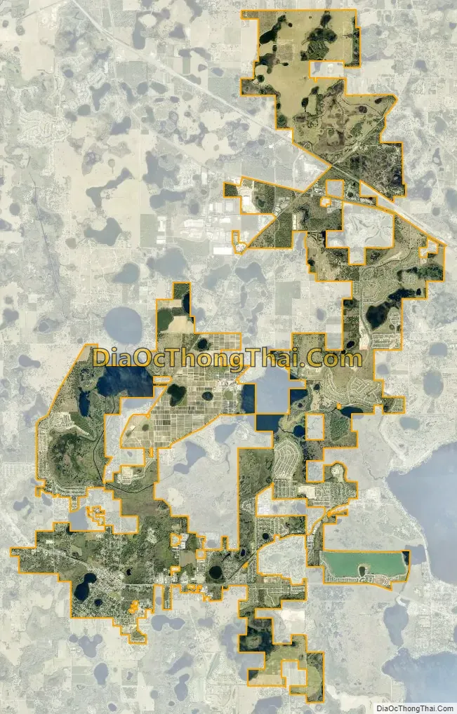 Map of Groveland city, Florida