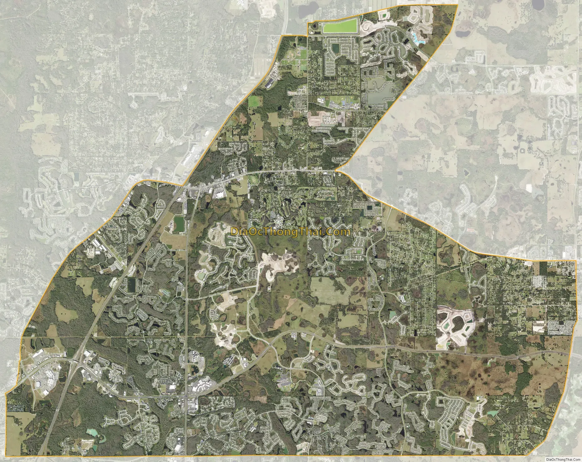 Map of Wesley Chapel CDP, Florida