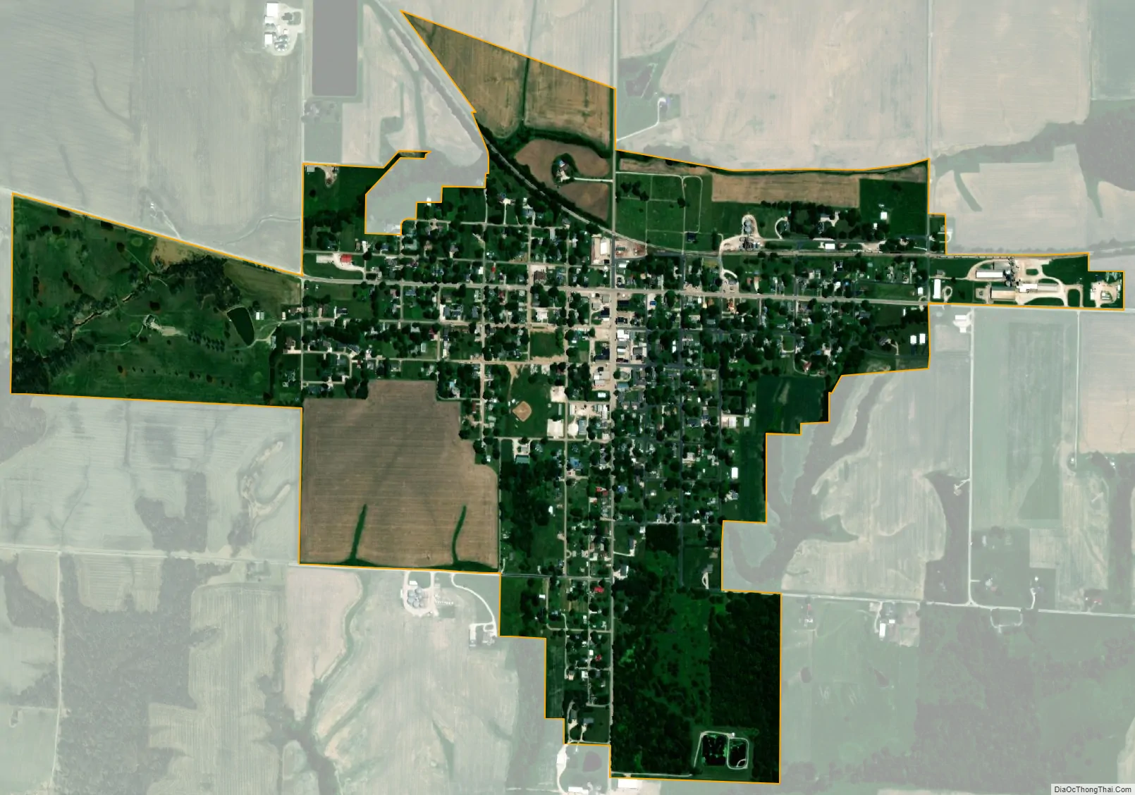 Map of Blandinsville village