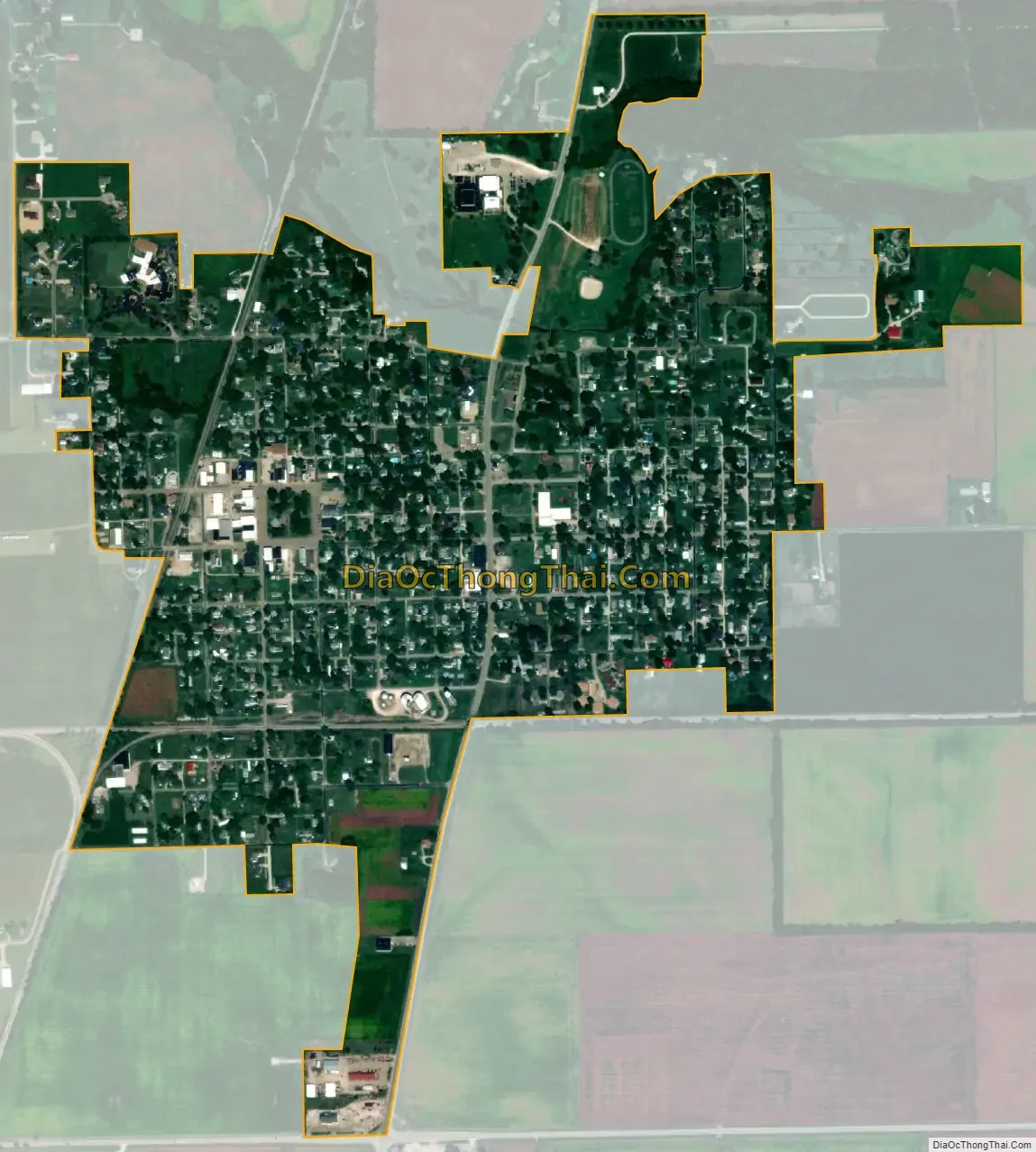 Map of Chrisman city