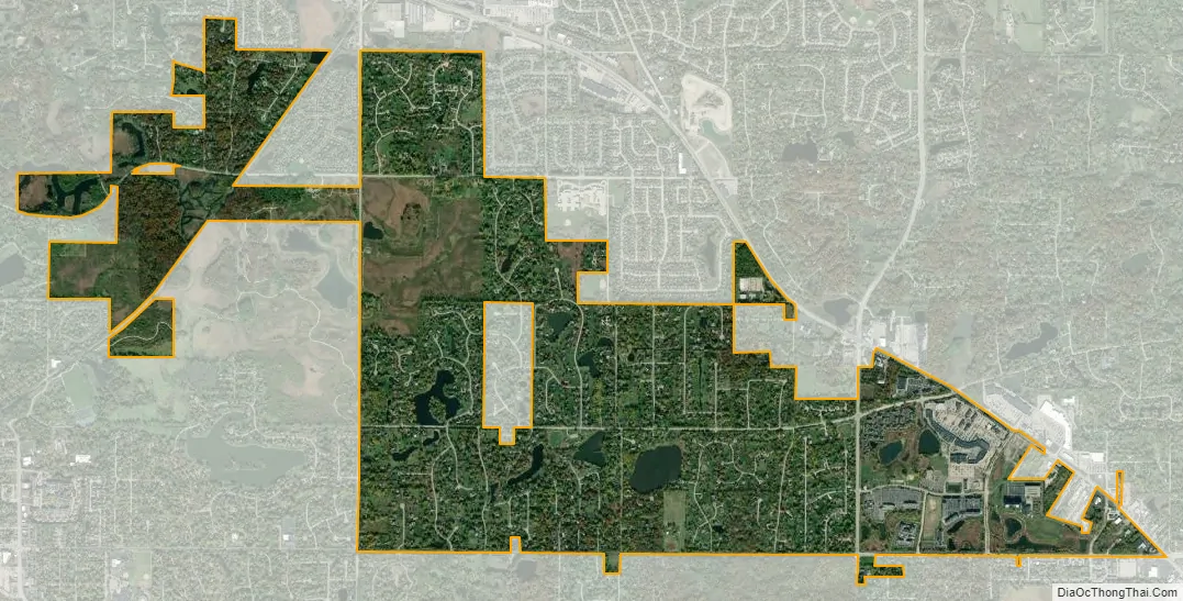 Map of Deer Park village, Illinois