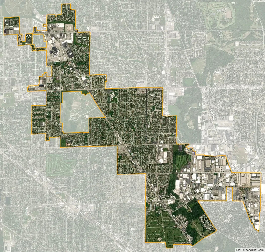 Map of Niles village, Illinois