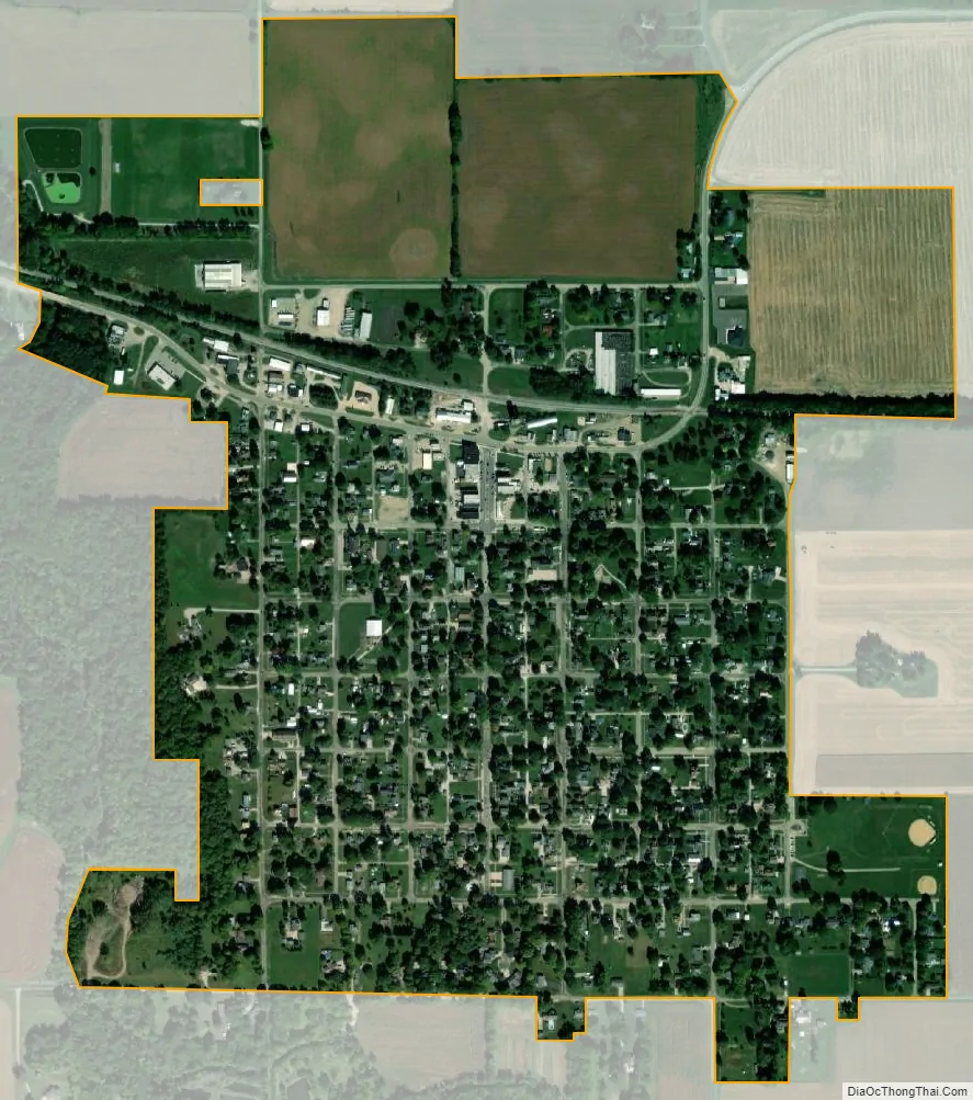 Map of Sheffield village, Illinois