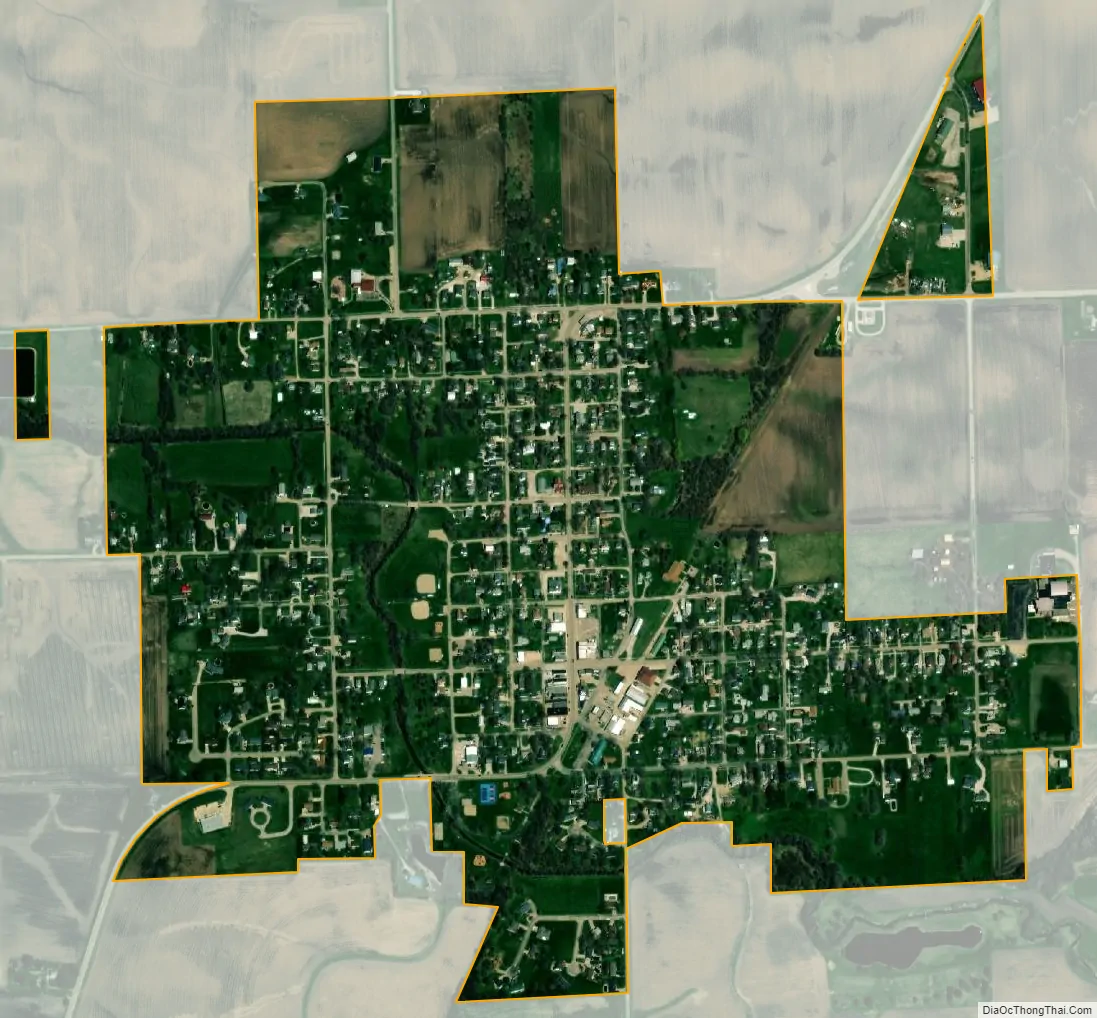 Map of Washburn village, Illinois