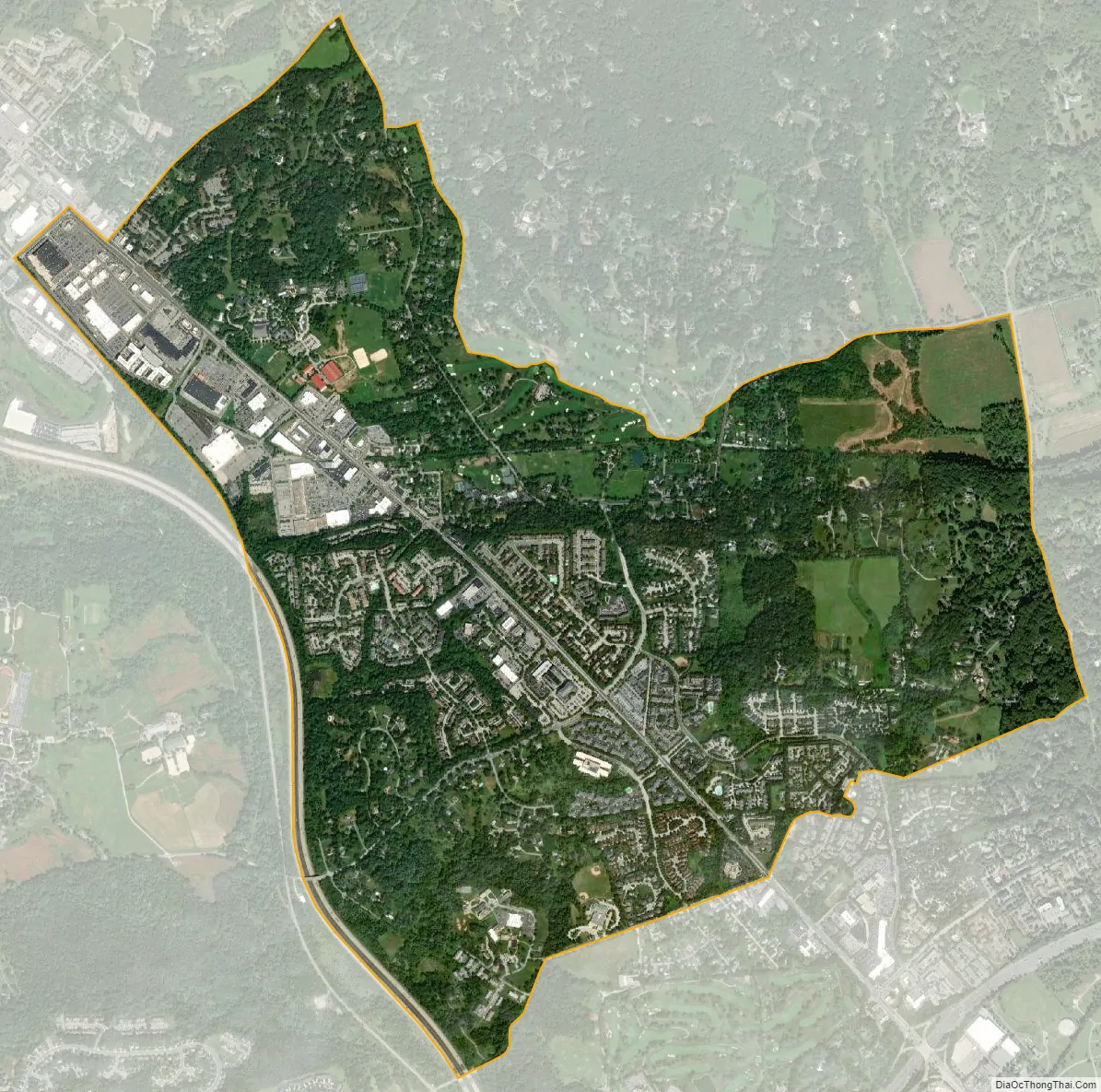 Map of Garrison CDP, Maryland