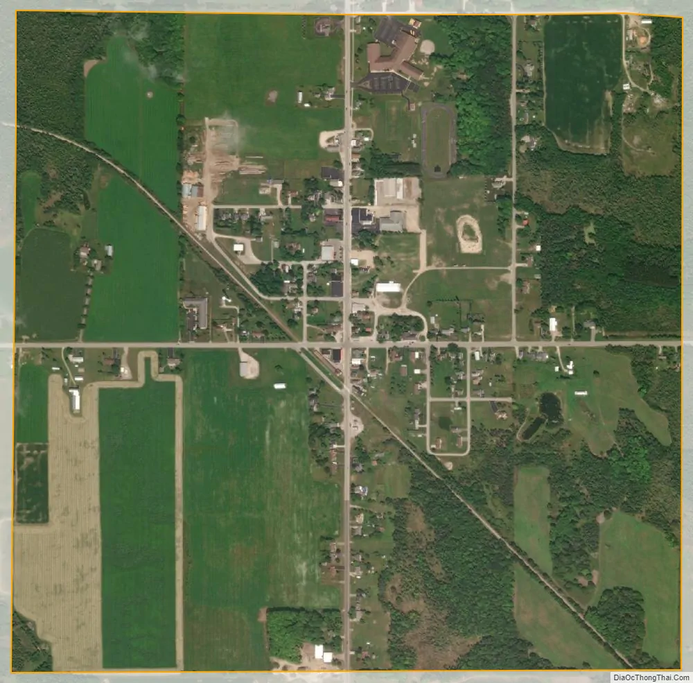 Map of Posen village, Michigan